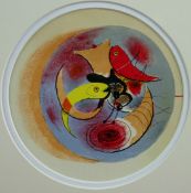 After GRAHAM SUTHERLAND coloured lithograph in circular format; marine life, entitled on Ocean