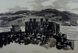 SIR KYFFIN WILLIAMS RA limited edition (402/500) print; Conwy Castle, signed fully in pencil, 16.5 x