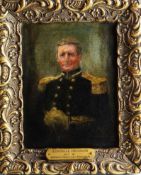 BRITISH SCHOOL, early 20TH CENTURY; Oil on canvas - portrait of Admiral Bridson, son of Admiral
