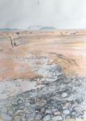 ROY OSTLE, WELSH SCHOOL; pastel - Puffin Island in the distance, signed, 15.5 x 11 ins (39 x 18 cms)
