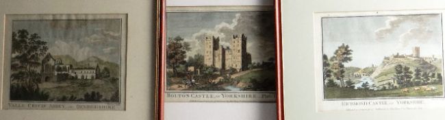 Fourteen coloured and uncoloured 18th and 19th Century engravings of mainly English castles