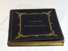 A Birmingham Musical Festival 1891 autograph album of blue Moroccan gilt tooled leather opening to