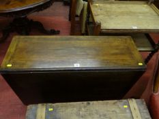 A polished drop leaf gateleg dining table and seven mixed chairs