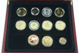 A cased set of commemorative coins for the Diamond Jubilee (one missing)
