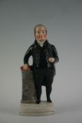 A good 19th Century Staffordshire figure of John Bryan (Welsh preacher), 10 ins (25.5 cm) high (