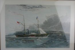 Mid Nineteenth Century lithograph by ACKERMANN & CO; entitled - `This View of HM STEAM FRIGATE `