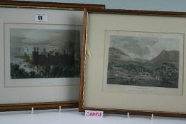 Group of three nineteenth century and later lithographs and sundry prints; including two coloured