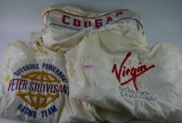 An interesting collection of clothing worn by Brian Jones, team member of Richard Branson`s Atlantic