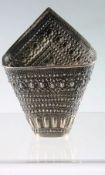 A Tibetan/Chinese silver incense burner. Of conical form with chased and engraved decoration