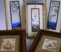 GROUP OF FIVE JAPENESE PICTURES, EARLY NINETEENTH CENTURY; Watercolours and pair coloured prints -
