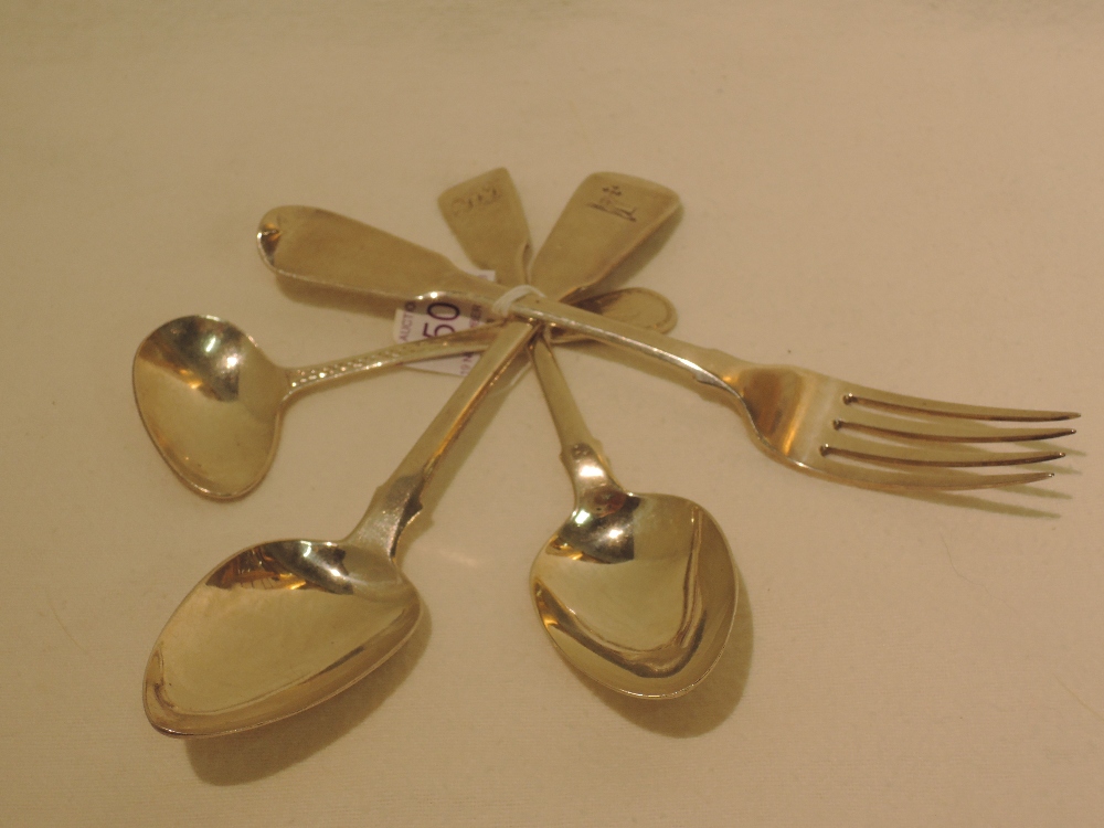 A selection of HM silver flatware, approx 117g