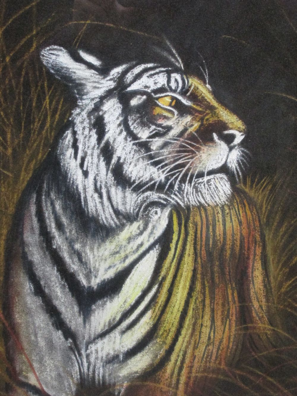 Two pastel sketches, R Vine, Tiger and Blacksmith, signed