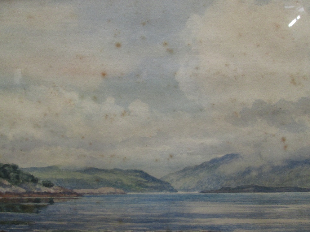 A watercolour, Peter MacGregor Wilson, coastal landscaape