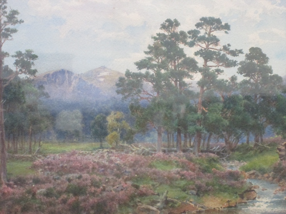 A watercolour, Benjamin John Ottewell, Highland river landscape,signed and dated 1920