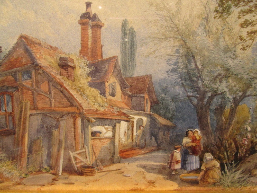 A pair of watercolours, James Burrell Smith, "Near Farnham, Kent", signed and dated 1871