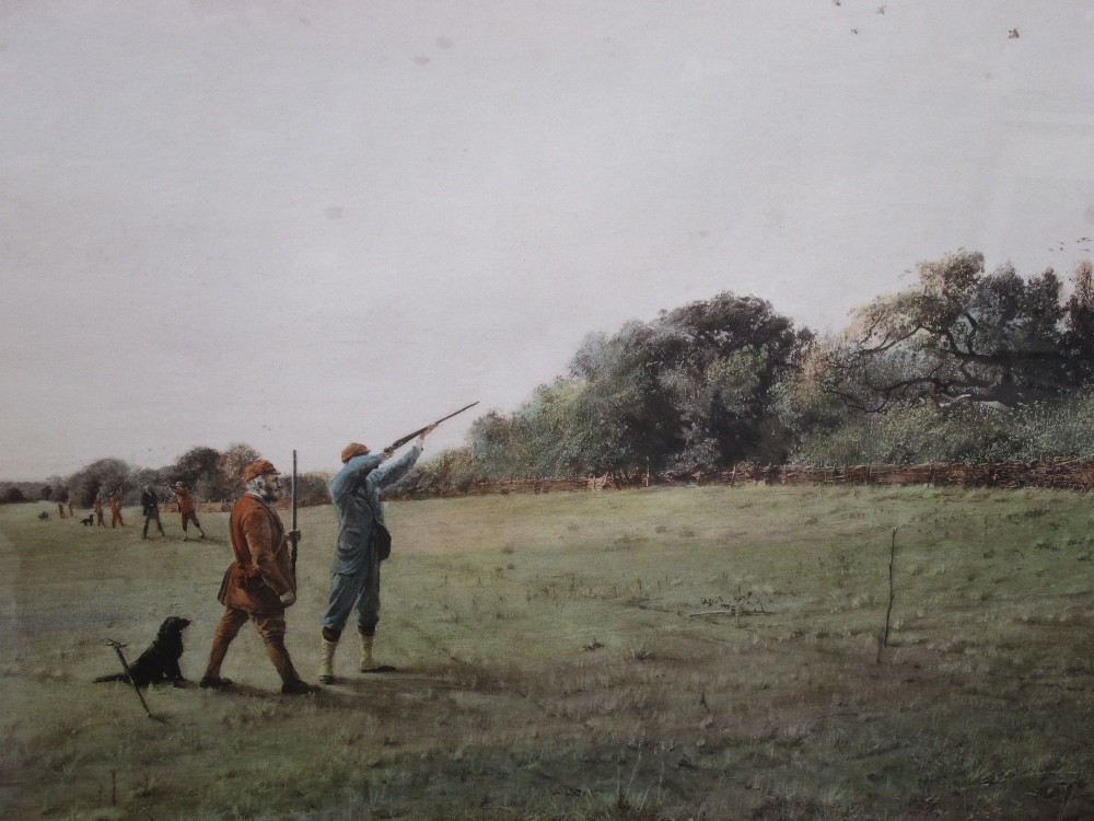 A coloured print, after Stuart Wortley, Partridge Driving 1894