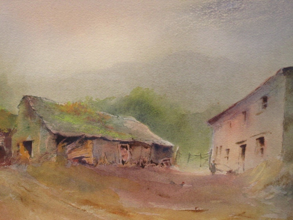 A watercolour, R Stacey, Memories of Easedale, signed