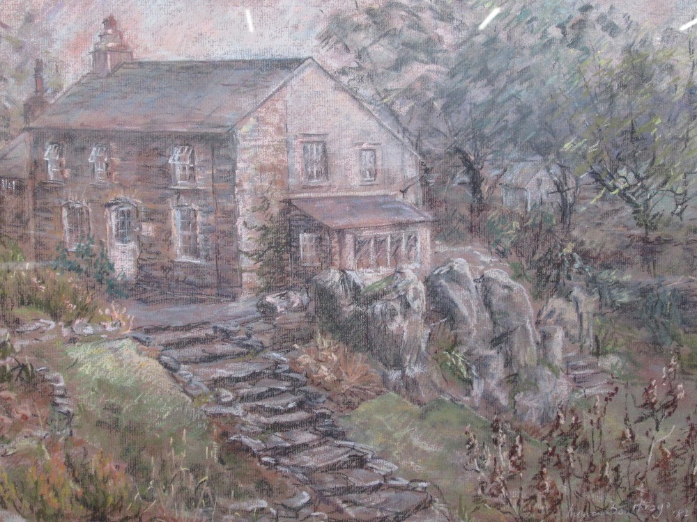 A pastel sketch, M Boothroyd, House and Garden