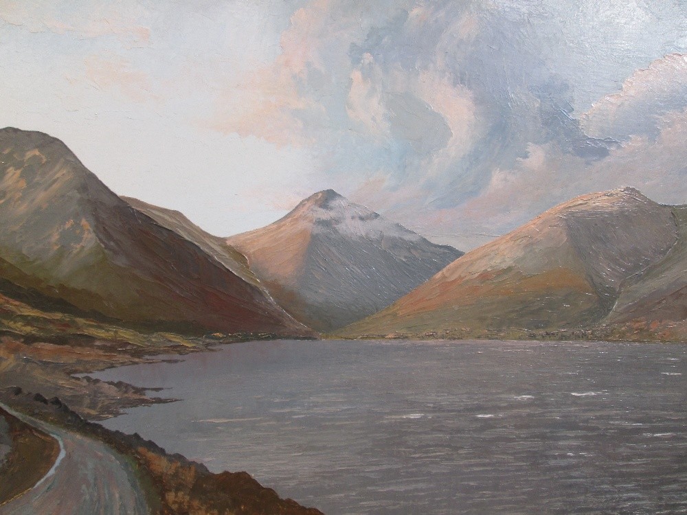 An oil painting, T V Tobin, Wast Water Cumbria, signed and dated 1981