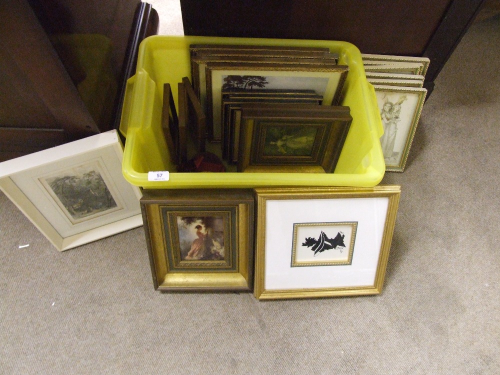 A selection of decorative prints including 19th century engraving, Ambleside