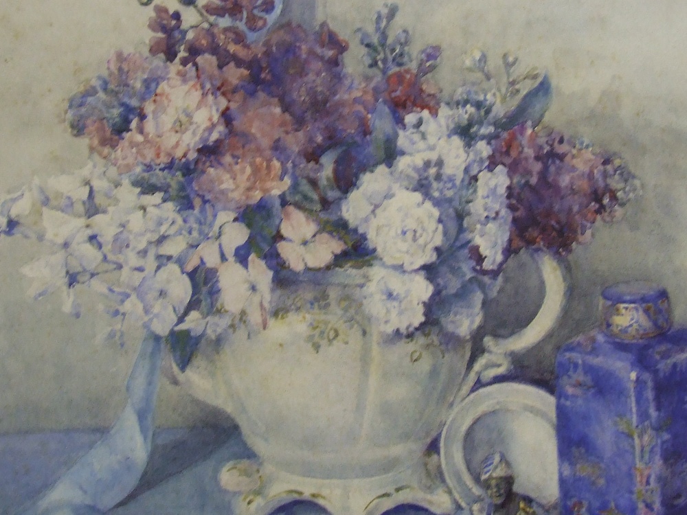 A watercolour, Lilian Rutter, still life, signed and dated 1921