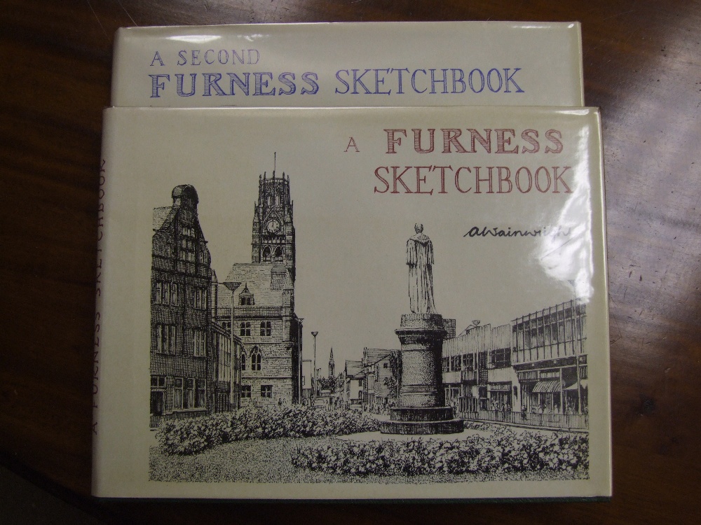 Two volumes, Alfred Wainwright, First and Second Furness Sketchbooks