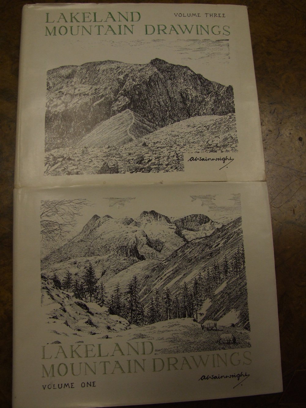 Two volumes, Alfred Wainwright, `Lakeland Mountain Drawings`