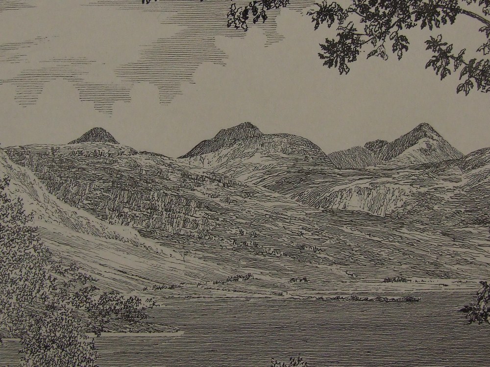 A pen and ink sketch, Alfred Wainwright, `The Head of Loch Torridon`, signed