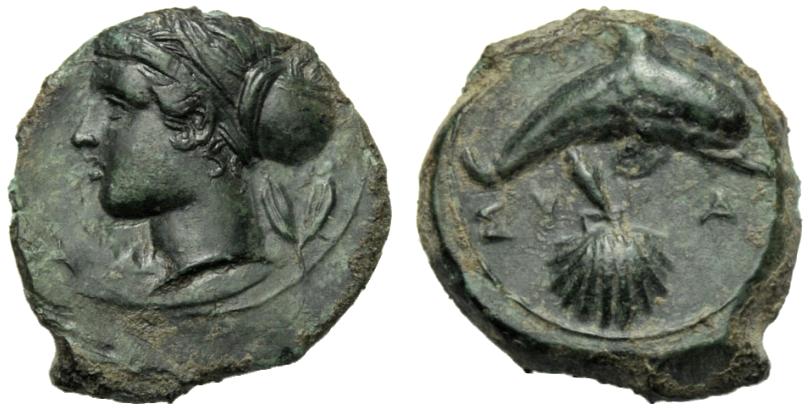 Greek Coinage Sicily, Syracuse, Hemilitra, Dionysios I (406-367), c. 405-367 BC; AE (g 2,97; mm