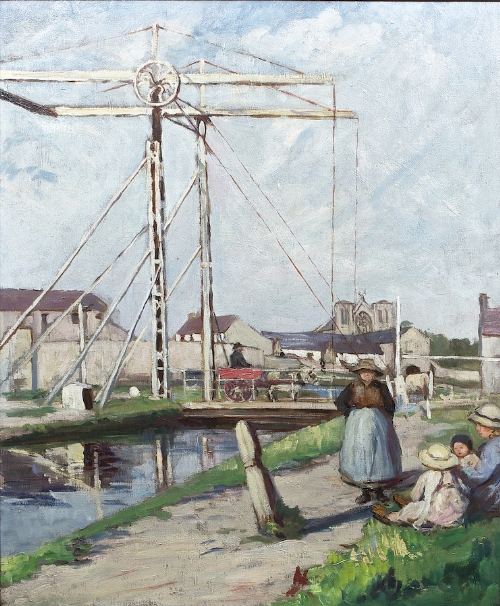 Eva Henrietta Hamilton (1876-1960)
The Lifting Bridge, Monasterevin 
Oil on canvas, 77 x 63.5cm (