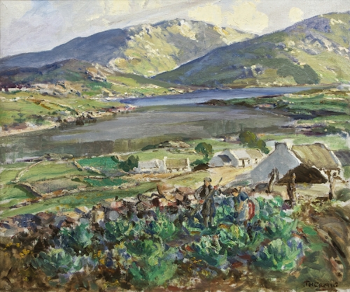 James Humbert Craig RHA RUA (1877-1944)
Cloud Shadows in the Rosses, Co Donegal
Oil on canvas, 51.5.