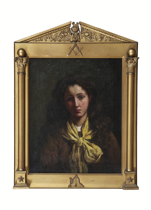 Attributed to Henry Jones Thaddeus RHA (1859 - 1929)
Girl with a Yellow Scarf
Oil on canvas, 53 x
