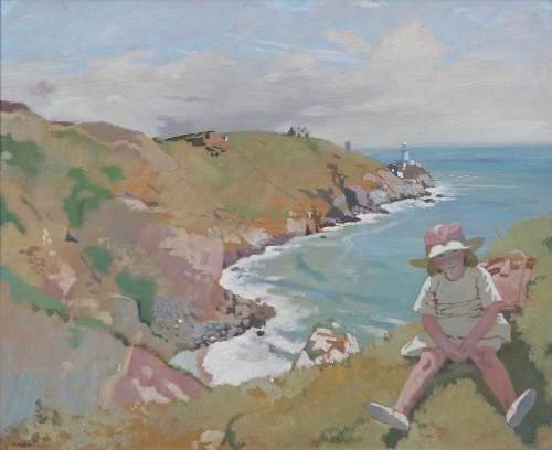 Sir William Orpen RA, RHA (1878-1931)
The Edge of the Cliff, Howth
Oil on panel, 50 x 61cm (19.75