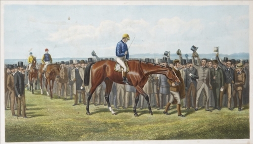 AFTER E.G HESTER (ENGR.) AND E.A.S. DOUGLAS (DELIN.)
The Favourite (after the race)
Aquatint, 31 x