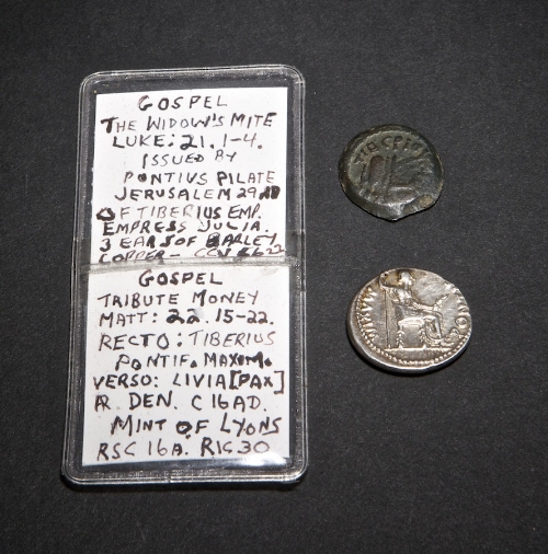 ****WITHDRAWN*****A ROMAN SILVER DENARIUS, a piece of Gospel tribute money (Luke 21:1-14) from the