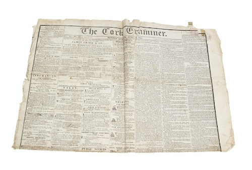 The Cork Examiner, Monday Evening, June 14th 1847
with comment on "The Liberator's Funeral"