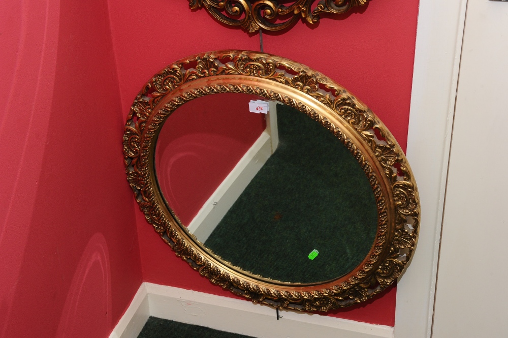 A gilt mirror