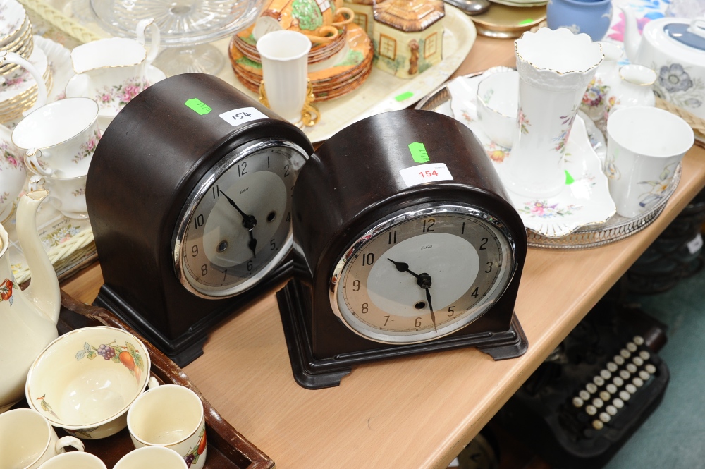 Two Enfield bakelite mantel clocks