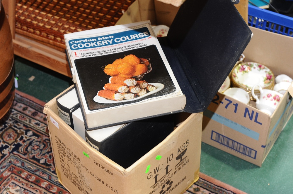A quantity of Cordon Bleu cookery periodicals in four albums