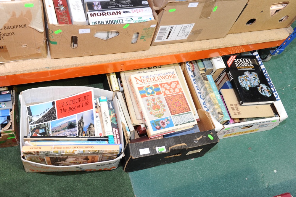 Three boxes of books