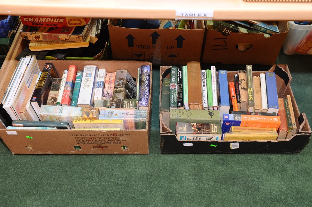 Two boxes of books inc. novels