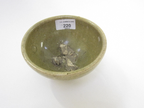 A CHINESE CELADON GLAZED BOWL, in Ming Longquan style, 13cm.