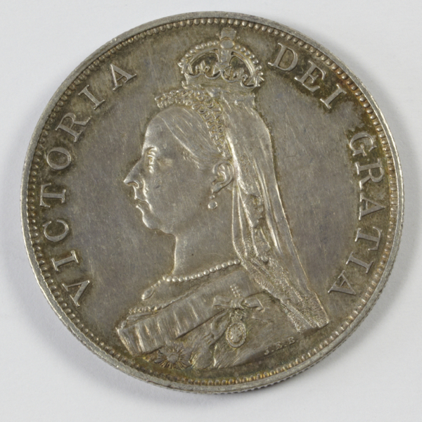 Victoria, jubilee head, double florin, 1890, extremely fine