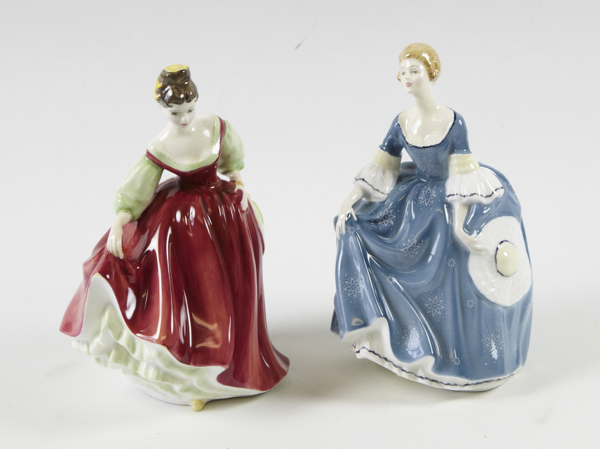 Royal Doulton figurines, `Fair Lady`, HN2832, first issued 1977 & `Hilary`, HN2335, 1967-1980,