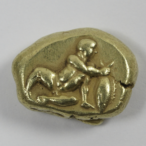 Ancient Greece, Kyzikos, Mysia, electrum stater (c. 460-400 BC), obv. nude boy seated facing, head