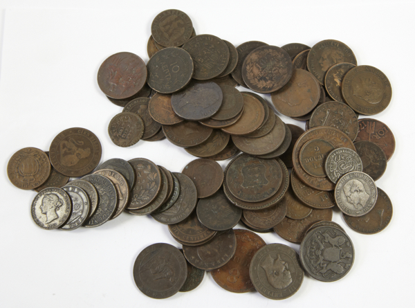 World, copper coins, pre 1900, various, mainly fair or better (85)