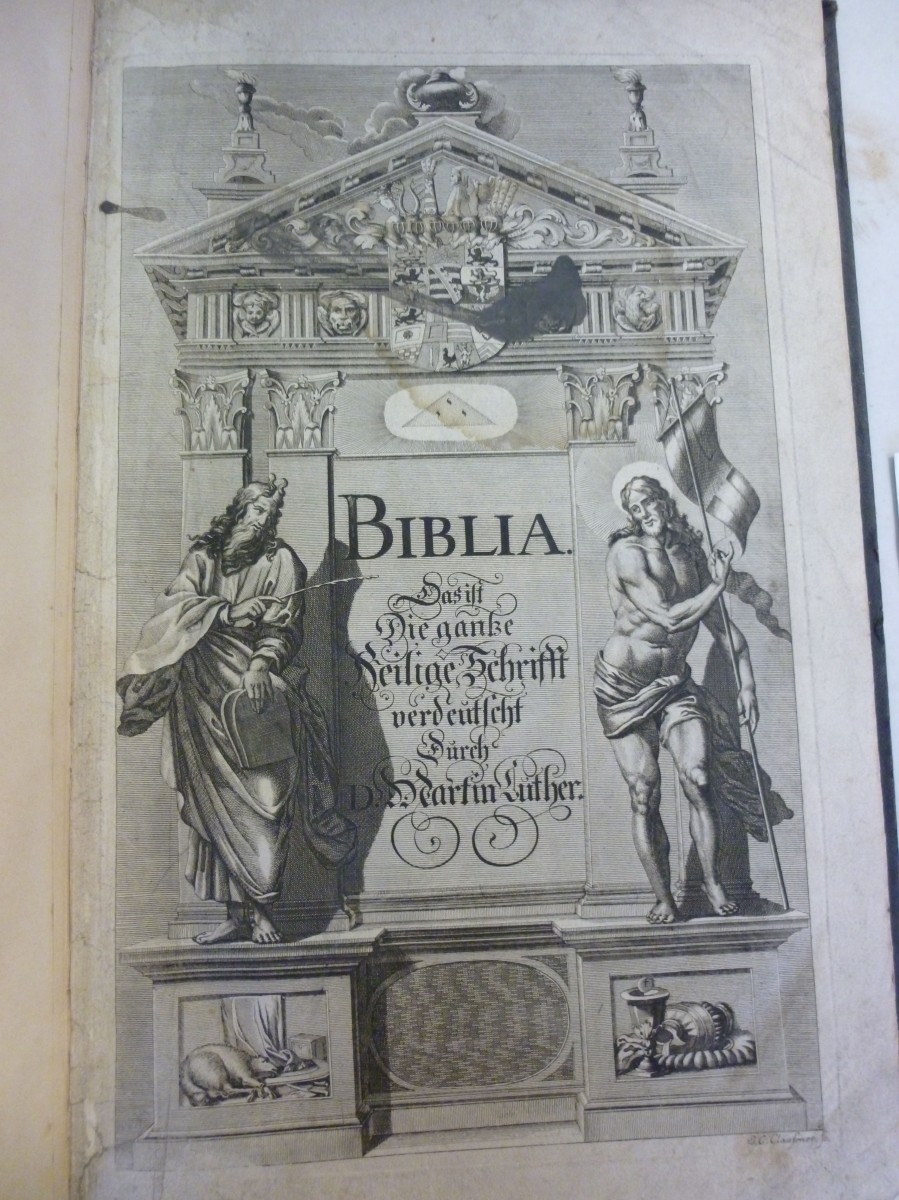 Book: `Biblia...Martin Luther` German language with innumerable engravings by Jon. Christoph