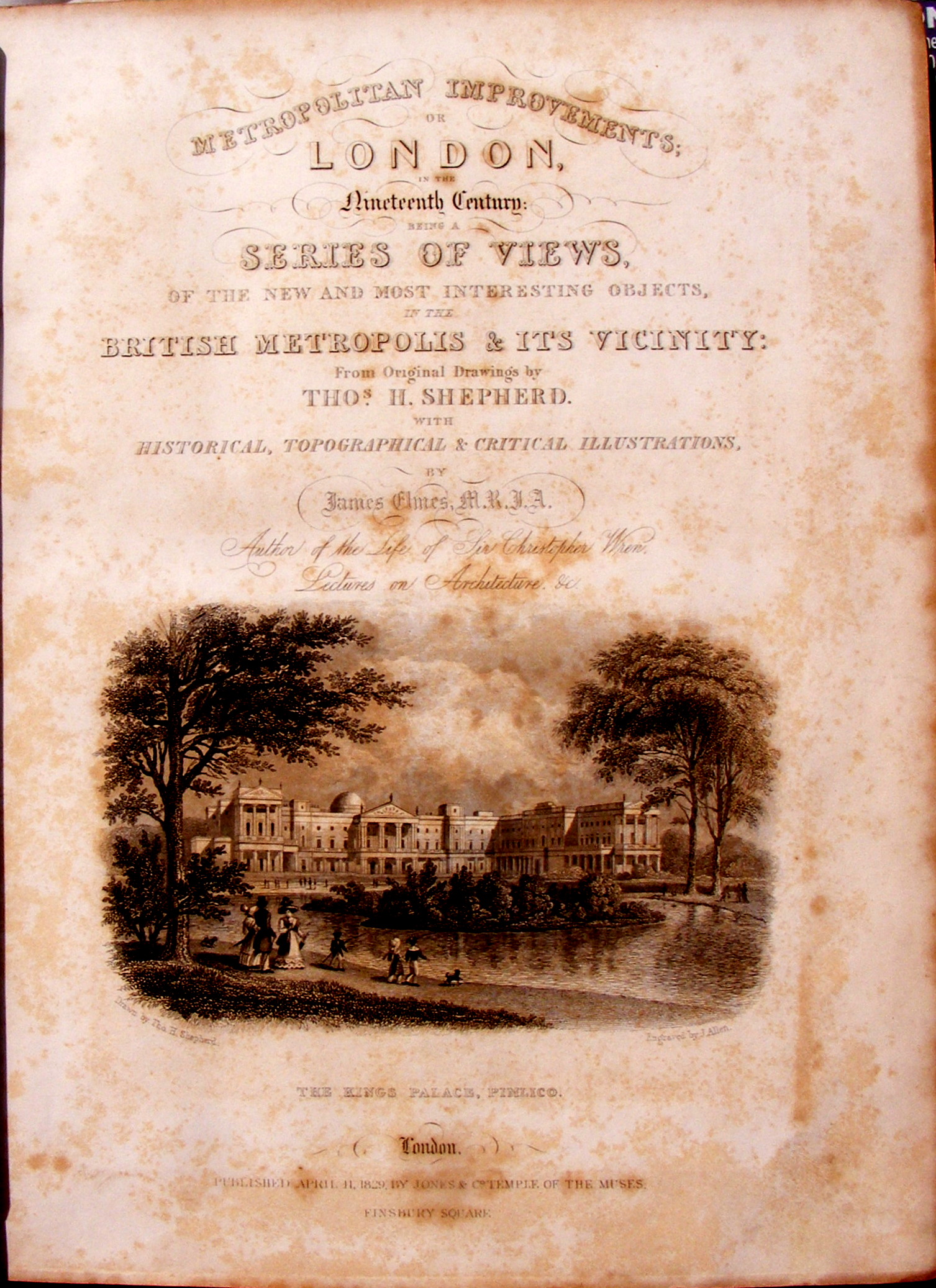 Thos.H.Shepherd & James Elmes M.R.I.A. London in the Nineteenth Century (1831) 220 x 280mm