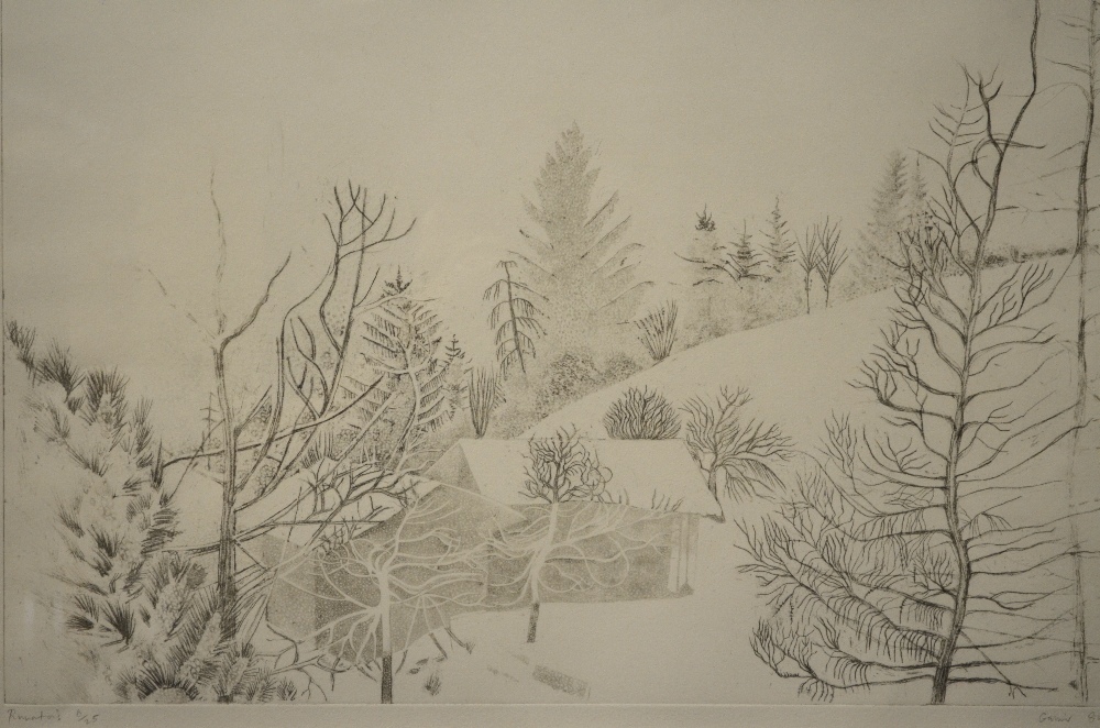 Gavin Stupin? - Winter scene, limited edition etching 6/25, pencil signed and titled to margin, 39 x