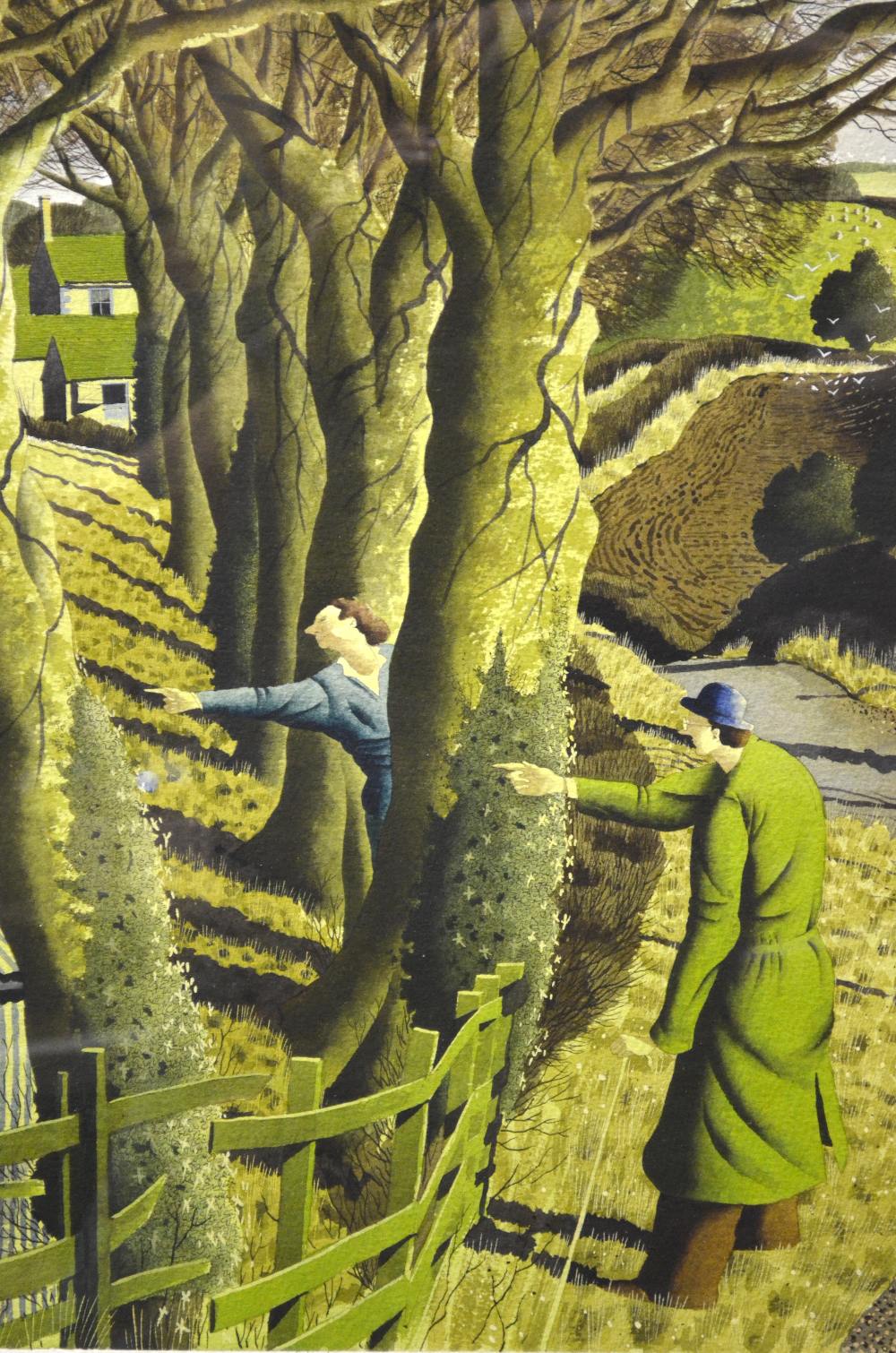 ** Simon Palmer (British, b. 1956) - 'Both Pointing at Different Reasons', watercolour, pencil